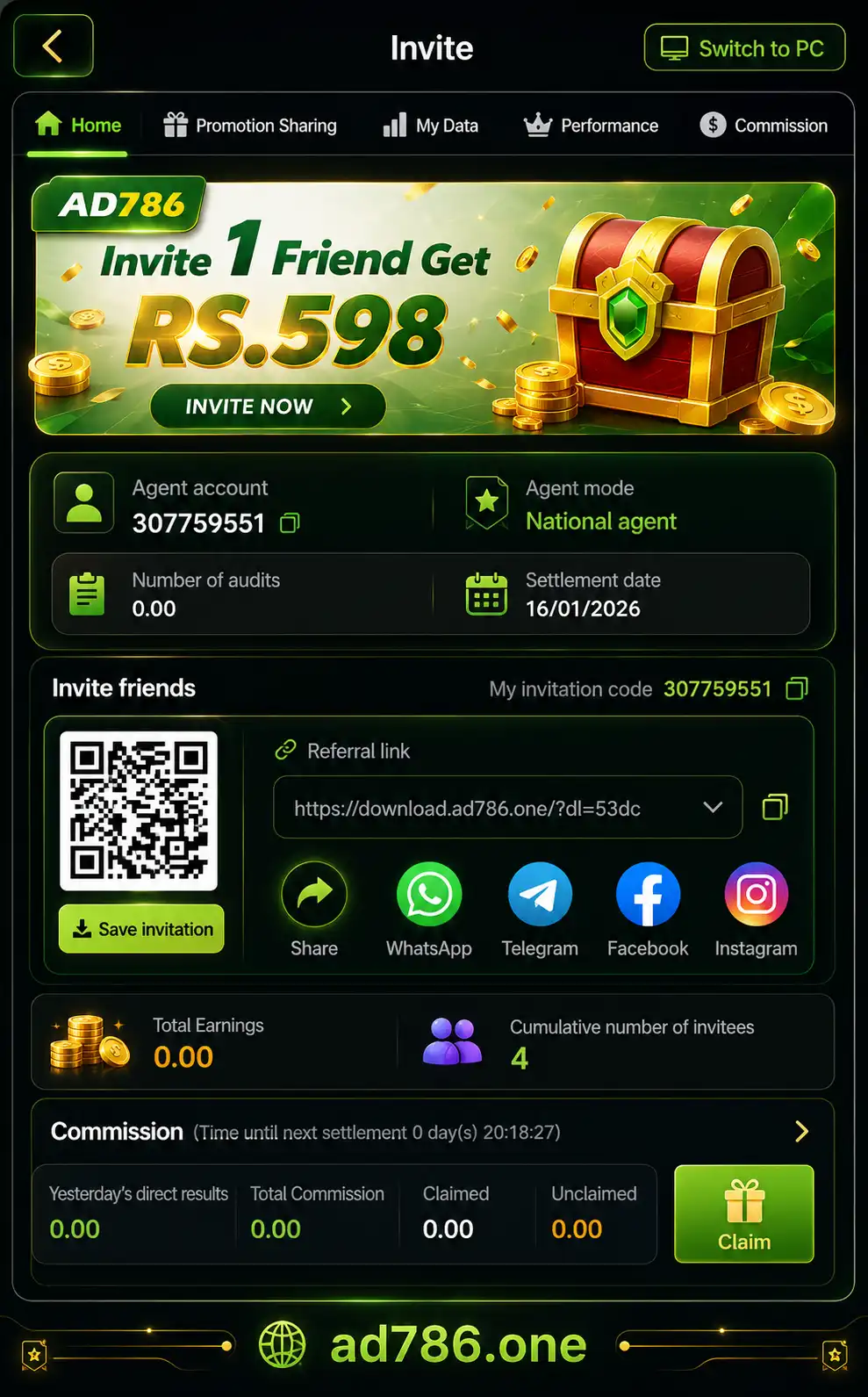 Ad786 invite and earn